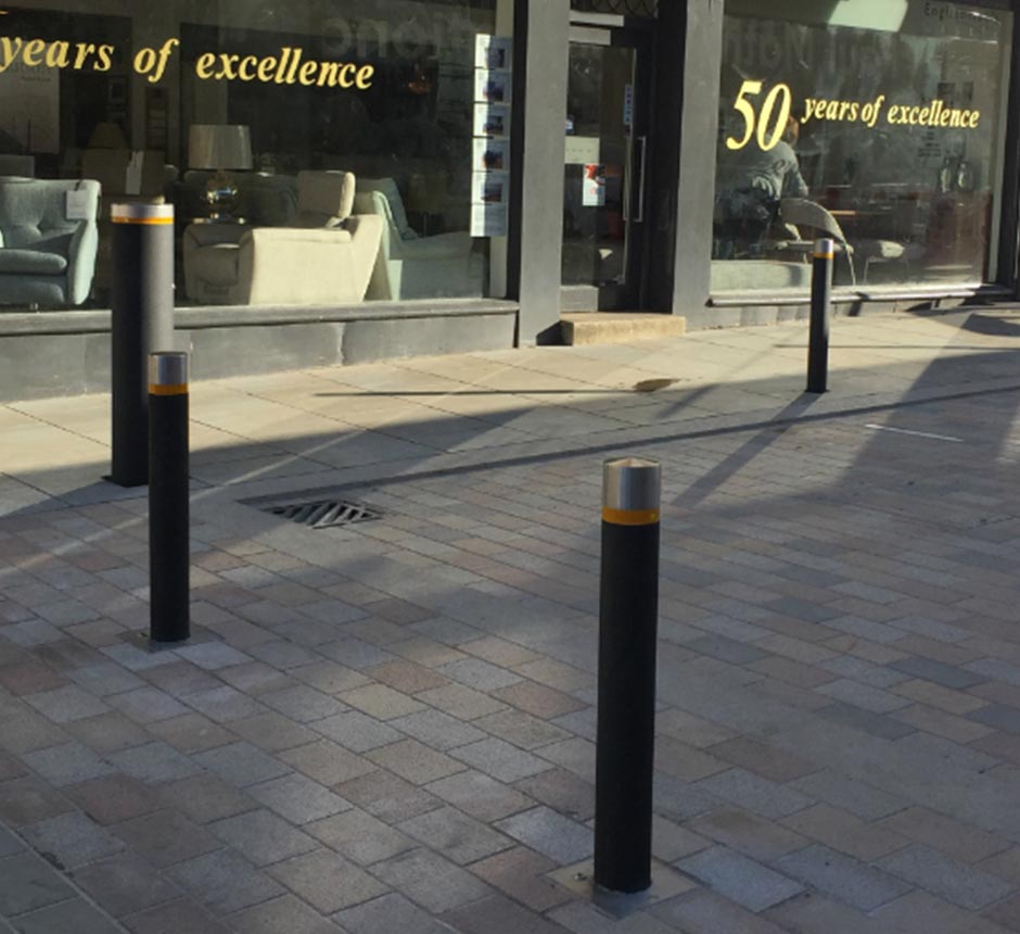 Two Tone Power Bollard by Kent in use