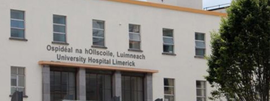 Closeup view of University Hospital Limerick