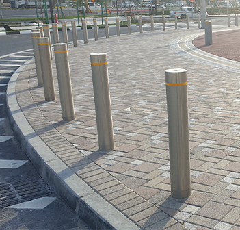 Kent's stainless steel bollards for a metro rail station in Doha, Qatar